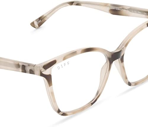 Очила за четене DIFF, блокиране на синя светлина, белите дробове, големи очила за четене Leah Compliments, дамски слънчеви очила