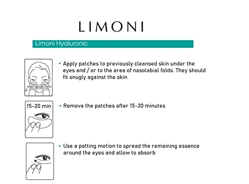 Limoni Premium Грижа за кожата - Гиалуроновые лепенки За очи - Дълбока хидратация - 30 бр.