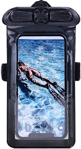 Калъф за телефон Vaxson Черно, Съвместим с водоустойчив калъф AQUOS Phone SH-01D Sharp Dry Bag [Без защитно фолио за екрана]