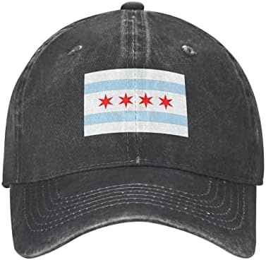 LIICHEES Флаг Чикаго, Илинойс Бейзболна Шапка за Мъже И Жени Реколта Ковбойская Шапка Casquette