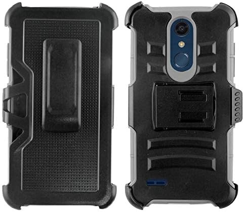 за {Xfinity Mobile} LG K30 X410UM/ X410ULMG - Разход чанта-кобур Defender (черно и сиво)
