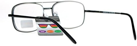 SA106 правоъгълни очила за четене в метална рамка с три фокусными прогресивни стъкла