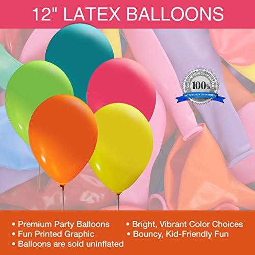 Балони Gorilla Balloons - 12 инча от латекс - Двустранно принт (16 парчета) за партита по повод рожден Ден или друго събитие - пълни с въздух или с хелий