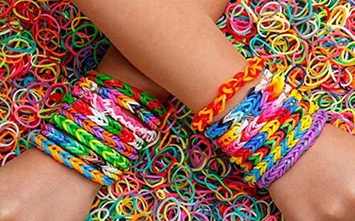 Комплект гривни с гумени ленти, определени за изработка на гривни за деца, с висококачествени аксесоари за плетене и 23 уникални ярки цветни панделки за подаръци със собствените си ръце и детски гривни за приятелство,