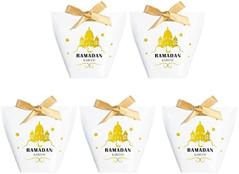 Подаръчен Пакет за Бонбони Мюсюлмански Фестивал Аксесоар За Партита Kareem Box Рамадан Мубарак N5a2 Украса Дропшиппинг Хартия 2023 Доставка Ейд