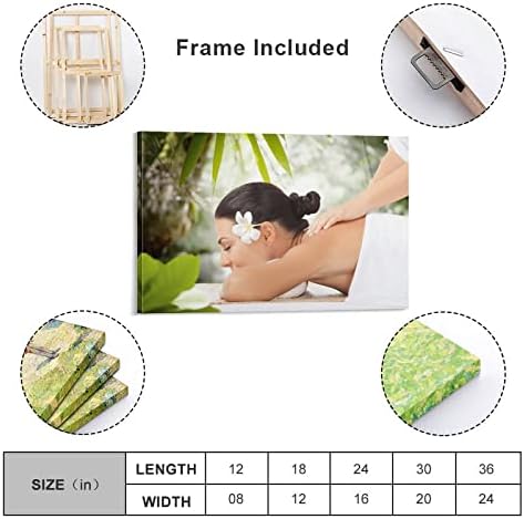 Плакат на салон за красота Красотата на Тялото Масаж на цялото тяло, СПА Плакат (1) Платно за Живопис Плакати И Щампи Стенни Художествени Картини за Всекидневна Декор спални 24x36 инча (60x90 см)