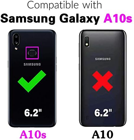 Калъф за телефон Samsung Galaxy A10s със Защитен капак от Закалено Стъкло и стойка Kickstand, Твърди Хибридни Аксесоари За защитни клетки, Седалките Glaxay Galaxies A10x За Момчета, Жени,