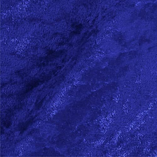 Нови тъкани Daily MYA Royal Blue, Не Мнущаяся, Ръчна Еластична тъкан от полиестер Panne Velvet by The Yard - 10015, Образец /Мостра (4x2 инча)