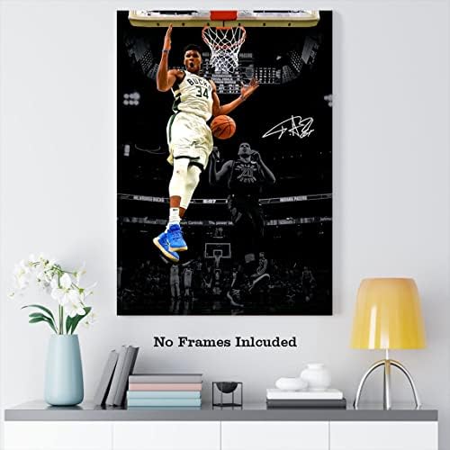 Плакат Минки Янниса Антетокоунмпо, Гръцки изроди, Баскетболна Суперзвезда, Спортен Плакат на Платното за Мъже, Декор за Офис в Пещерата, за Момчета-тийнейджъри, Вдъхновяващи Баскетболен Стенен Художествен Плакат, 16