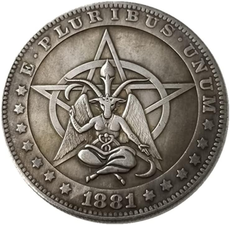 QINGFENG Антикварное Занаят Скитник сребърно покритие Монета 1881CC Монета Морган Възпоменателна Монета Монети в Чуждестранна валута 640