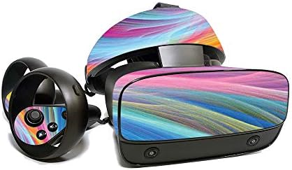 Корица MightySkins за Oculus Rift S - Rainbow Waves | Защитно, Здрава и уникална Vinyl стикер-опаковка | Лесно се нанася, се отстранява и обръща стил | Произведено в САЩ