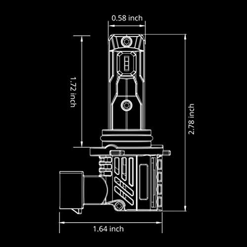 Alla Lighting Екстремно Супер Ярки led лампа HB4 9006, ксенонови лампи 6000 До ~ 6500 До бели на цвят, комплекти за конвертиране на къси светлини в 1:1, Замяна на крушки за фарове за мъгла фарове