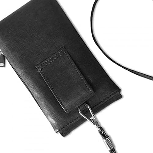 Прекрасен Fmale ls Хелоуин Телефон в Чантата си Портфейл Окачен Мобилен Калъф Черен Джоба