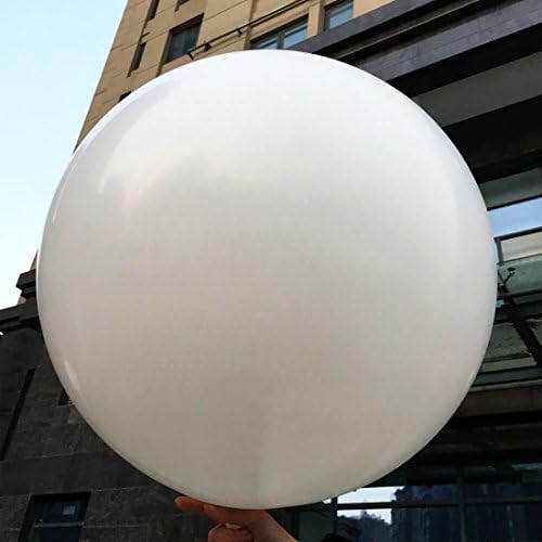 5 Големи балони - 36-Инчови Кръгли балони - Много Големи и Дебели Балони за Многократна употреба Гигантски Латексови балони за Украса на Сватба/за рожден Ден, Фотосесии и Фестивали Коледна Украса Бял