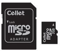 Cellet 2GB microSD карта за смартфон Motorola DROID Vanquish потребителска флаш памет, висока скорост на трансфер, щепсела и да играе, с пълен размер SD адаптер. (На дребно опаковка)