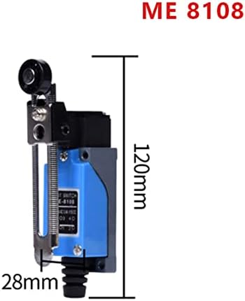 LIUGOU 1 бр. крайния изключвател от серия ME Завъртане Регулируема Сачмен Лост Водоустойчив Плавен ход 8104 8107 8108 (Цвят: ME-8107, размер: 1NC 1NO)