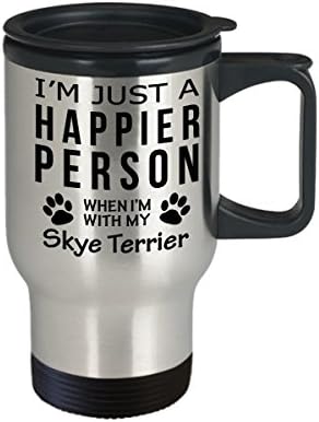 Кафеена Чаша За Любителите на кучета В Пътуване - Щастлив Човек От Скай-Терьером - Подаръци За спасението на Собствениците на домашни любимци