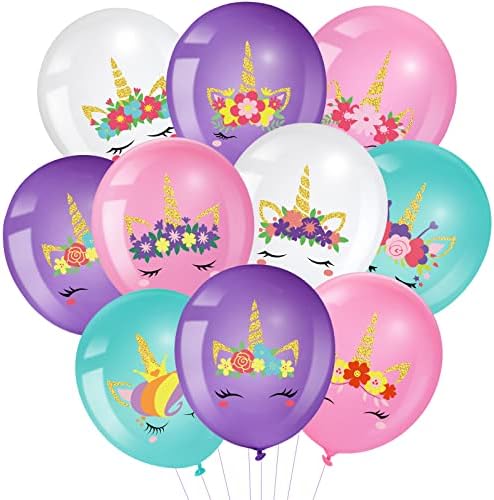 45 парчета unicorn unicorn балони латекс балони парти на дъгата топки засводени комплект колони гирлянди, балони за рожден ден за момичета Еднорог тематични душата на детето Идеална украса за партита