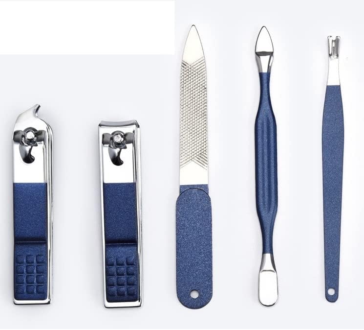 DLOETT Синьо Набор от Маникюрных Инструменти От Неръждаема Стомана и Комплект За Рязане на Нокти Машинка за подстригване Нож За Рязане на Нокти Nail Art Tool