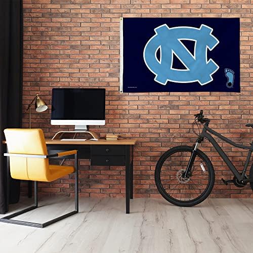 Знаме-Знамето Rico Industries NCAA North Carolina Tar Heels с размери 3 x 5 инча - Едностранен - На закрито или на открито - За дома