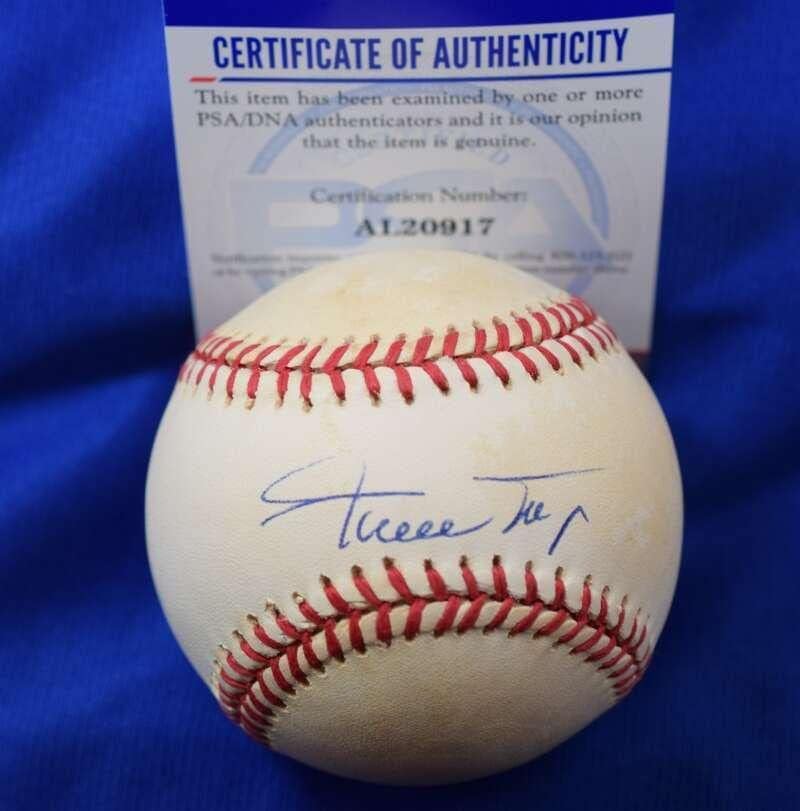 Willey Мейс PSA ДНК Coa Автограф на Националната лийг Бейзбол с автограф на 3 - Бейзболни Топки с автографи