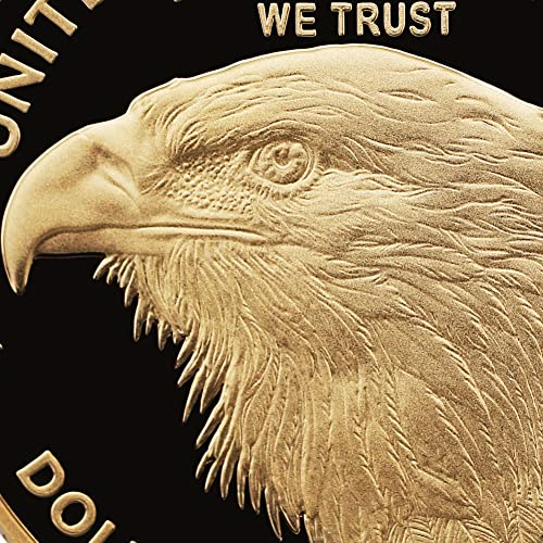 Монета 2023 г. тегло 1/4 унция от оборотната злато American Eagle с дълбока камеей PR70 (издател на First Strike - Flag) на стойност $10 PCGS PR70DCAM