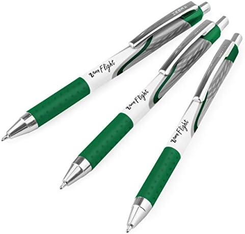Химикалки Zebra Classic Z-Grip Flight - 1,2 мм - Зелен - Опаковка от 3 броя