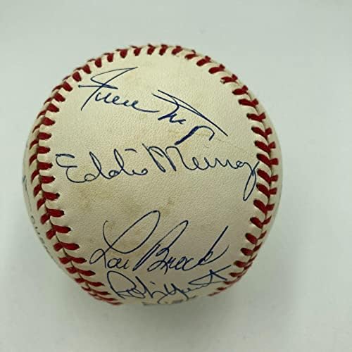 Уили Мейс, Ханк Арън, Стан Музиал, 3000, Подписана бейсбольным клуб бейзболни топки 13 Sig JSA COA - Бейзболни топки с автографи