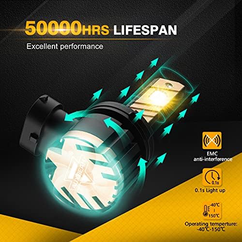 Auxbeam 9005 H10 три-цветен led фарове за лампи без вентилатор, фарове и светлини DRL с капацитет 8000 6500 Лумена На Ксенонови Бели 4500 До Топлите бели 3500 До жълти, подмяна на фаровете фарове за мъгла, HB3/9145/9140