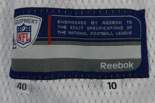 2012 San Francisco 49ers Blank Game Пусна Бялата Фланелка Reebok 40 DP24100 - Използваните тениски За игри NFL Без подпис